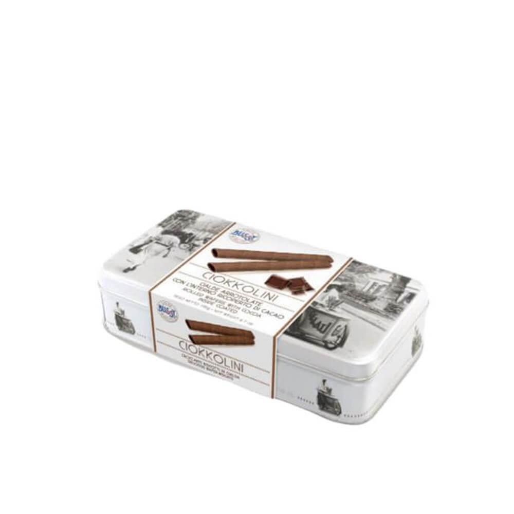 Bussy Ciokkolini Cocoa Wafer Straws in Vintage Tin 190g